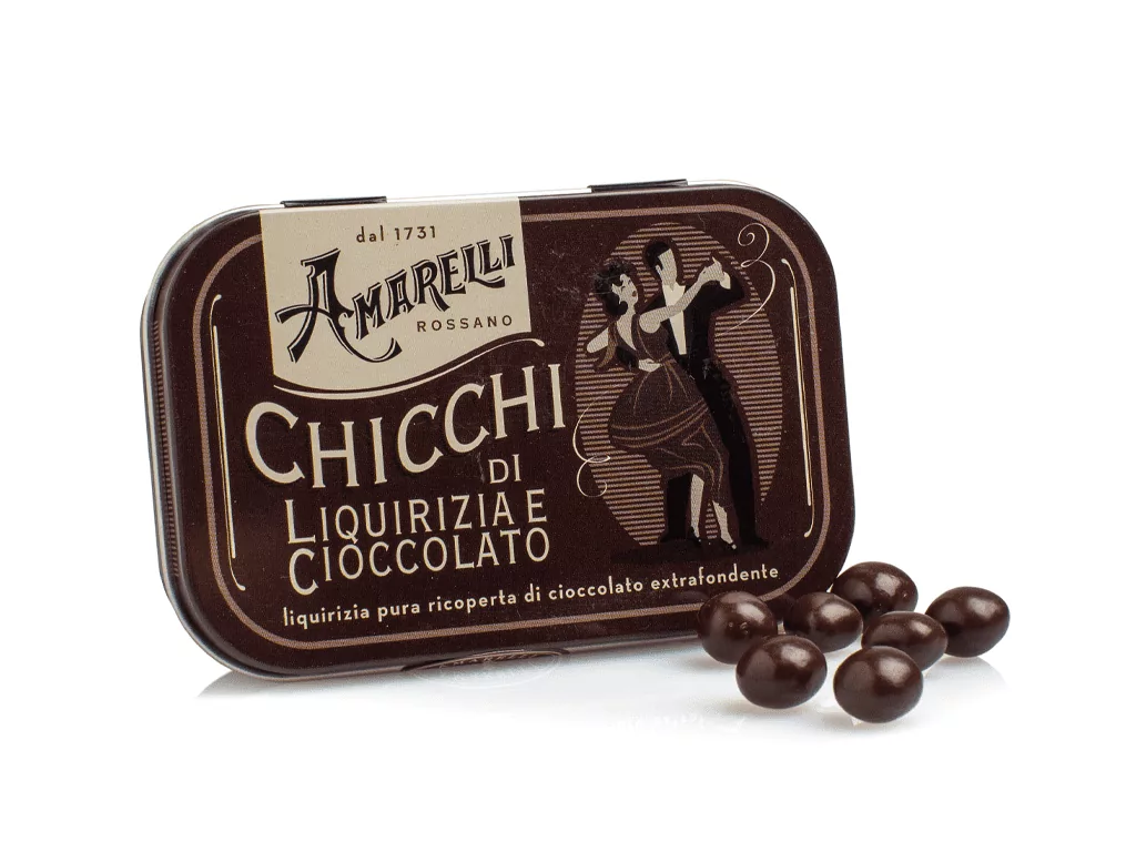 amarelli-cioccolata-brown-dunkle-schokolade-lakritz-40g image 1