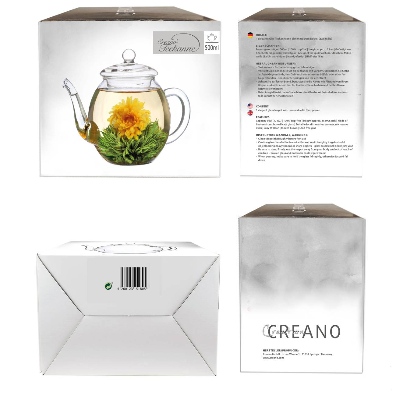 creano-500ml-glas-teekanne-klein-f-r-erbl-htee-mit-sieb image 6
