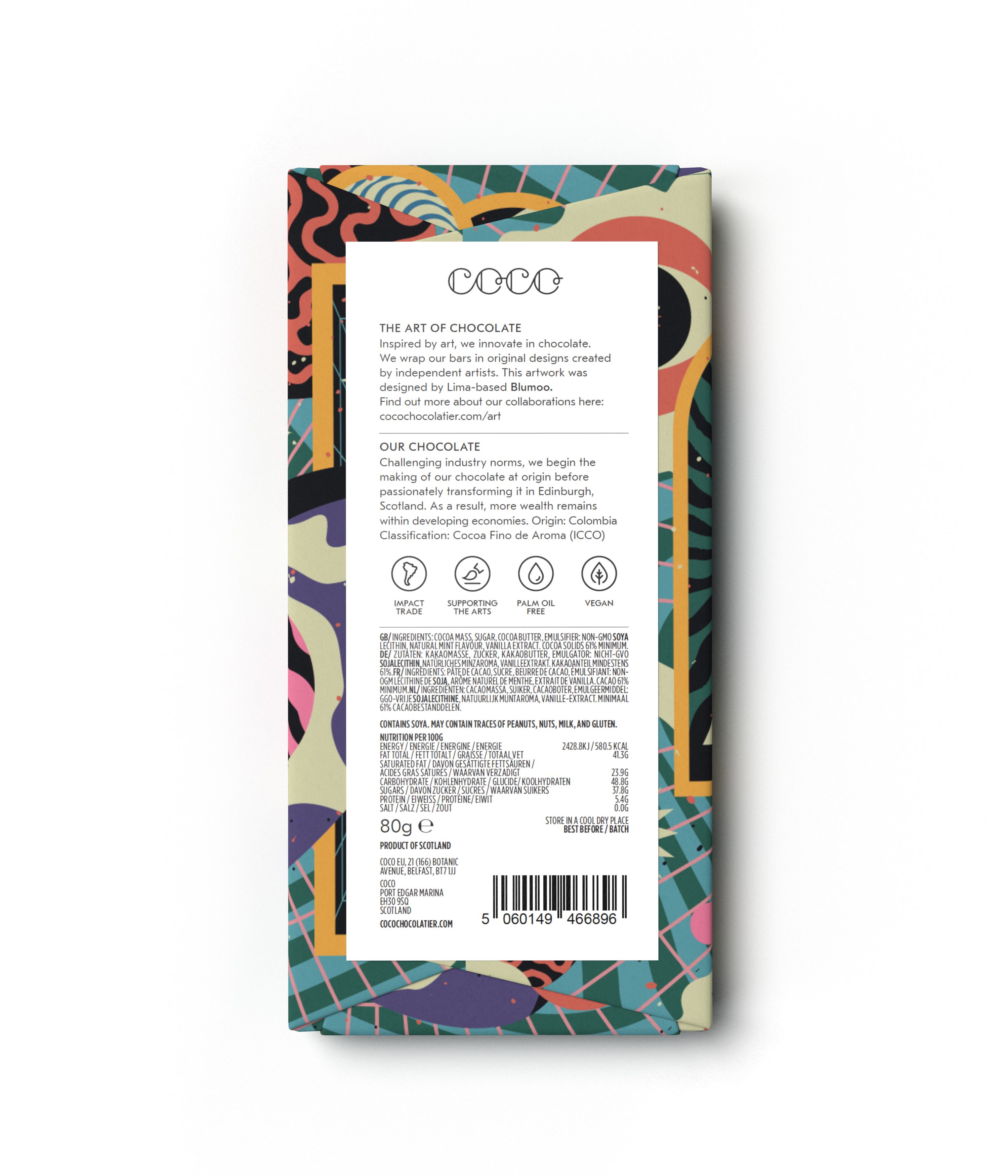 coco-chocolatier-sweet-mint-zartbitter-schokolade-80g-vegan image 4