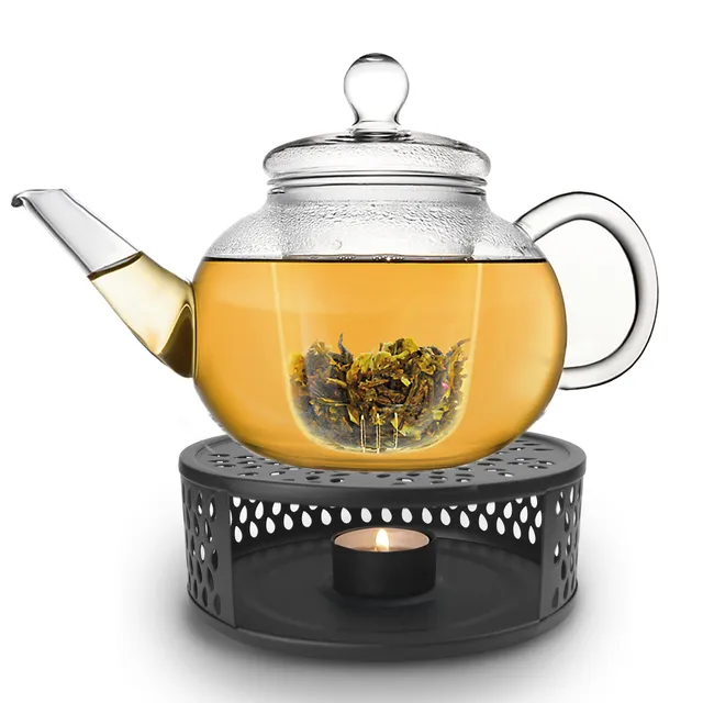 creano-teekanne-flach-glas-1-2l-mit-st-vchen-set-leaf image 1