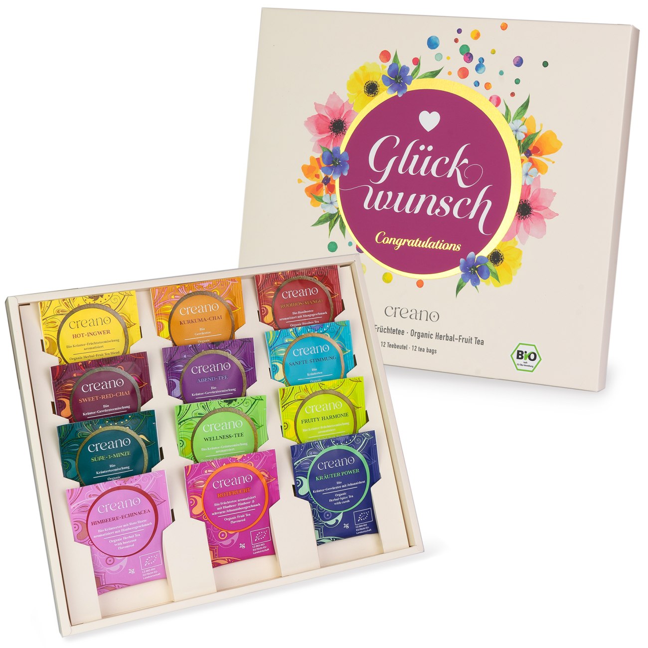 creano-bio-tee-gl-ckwunsch-kr-utertee-geschenkset-12-beutel image 1