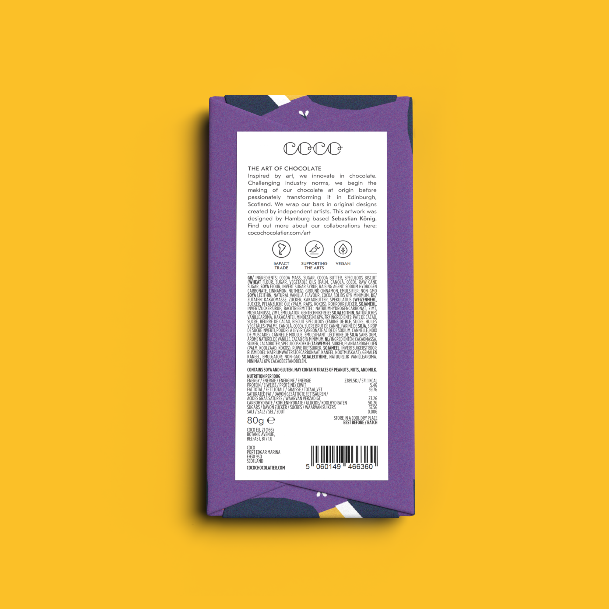 coco-chocolatier-cinnamon-roll-zartbitter-schokolade-80g-vegan image 3
