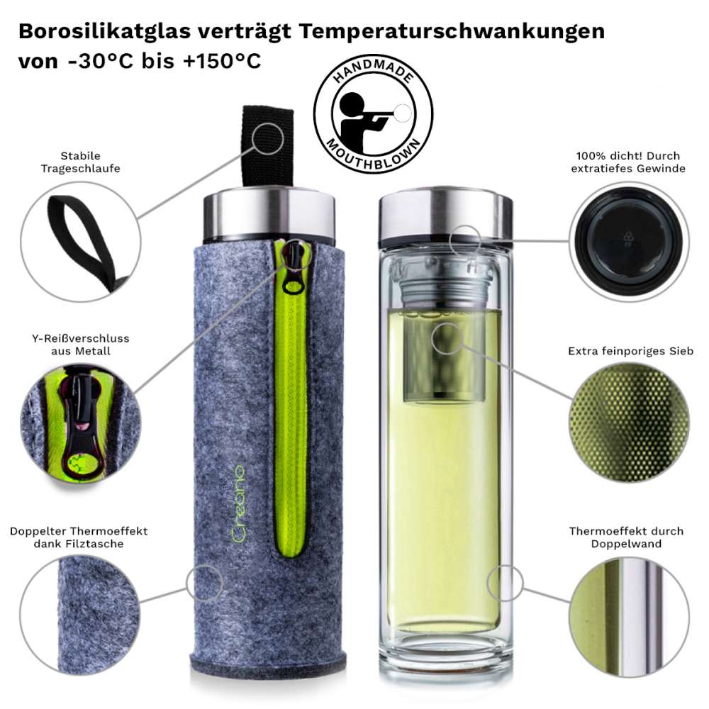 creano-thermo-teamaker-gr-n-400ml-teebereiter-set-mit-tee image 2
