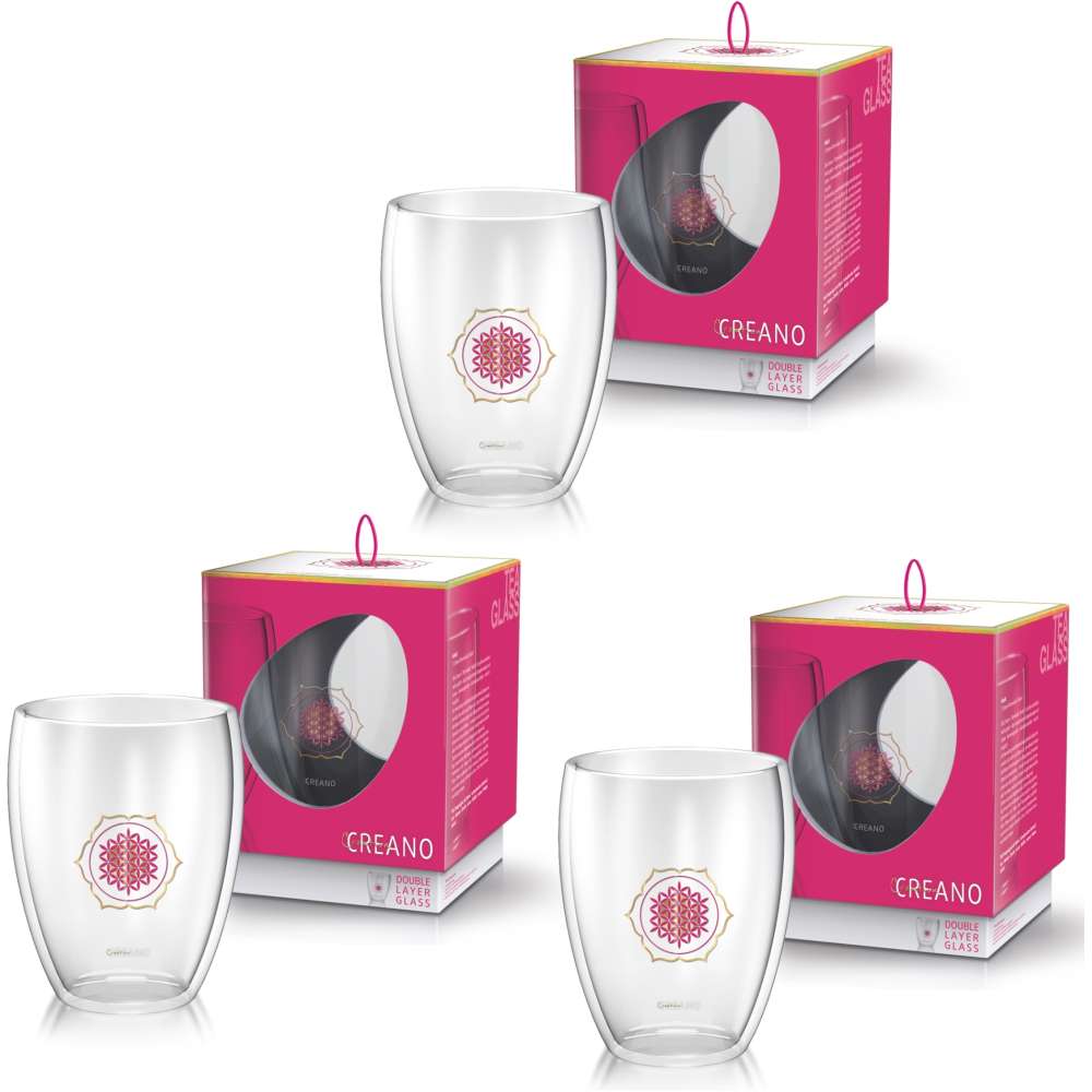 creano-blume-des-lebens-thermoglas-250ml-3er-set image 1