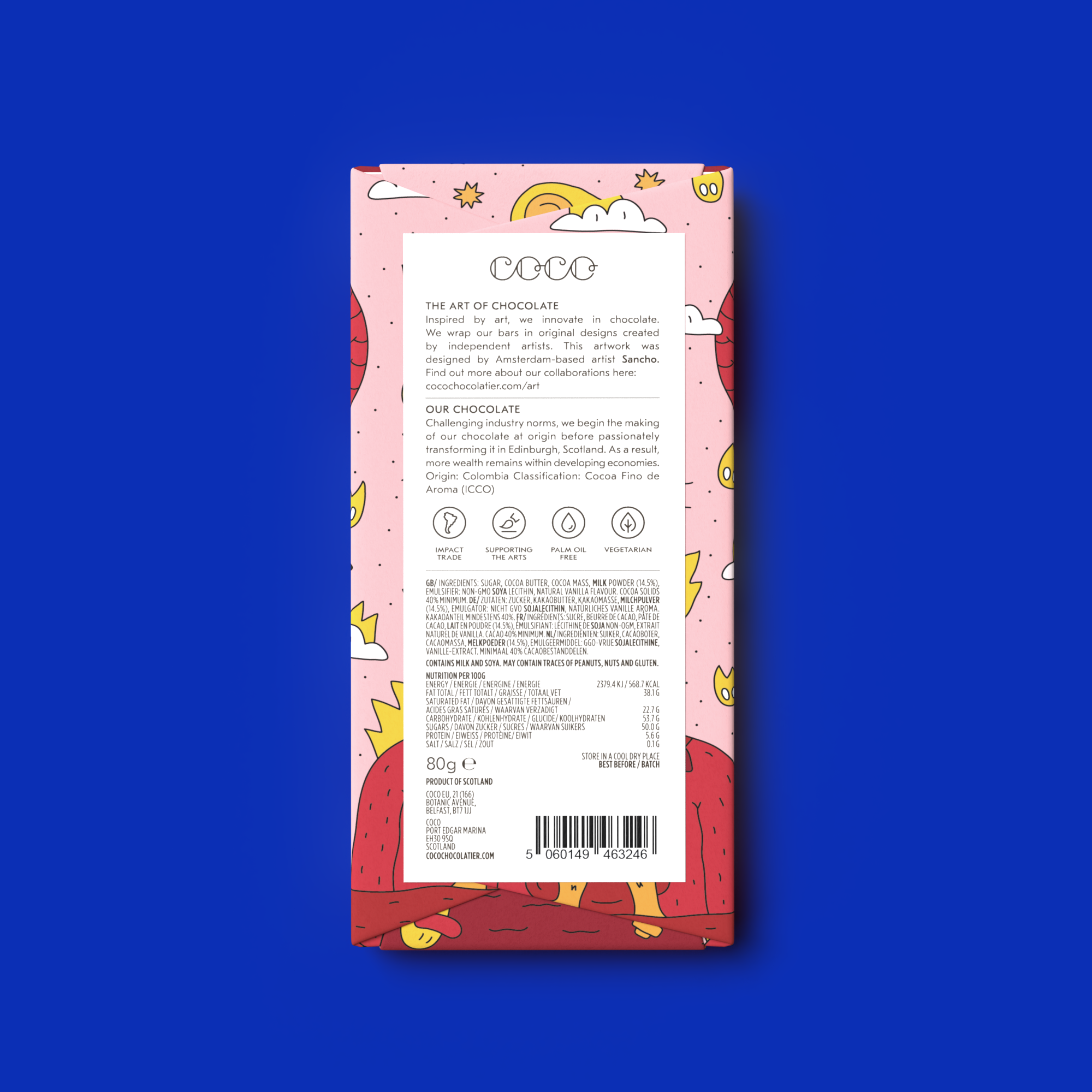 coco-chocolatier-colombian-milk-40-milchschokolade-80g image 2