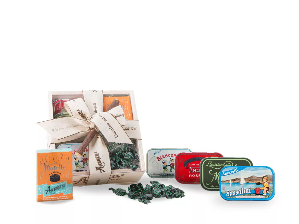 amarelli-vintage-love-box-lakritz-geschenkbox-set image 2