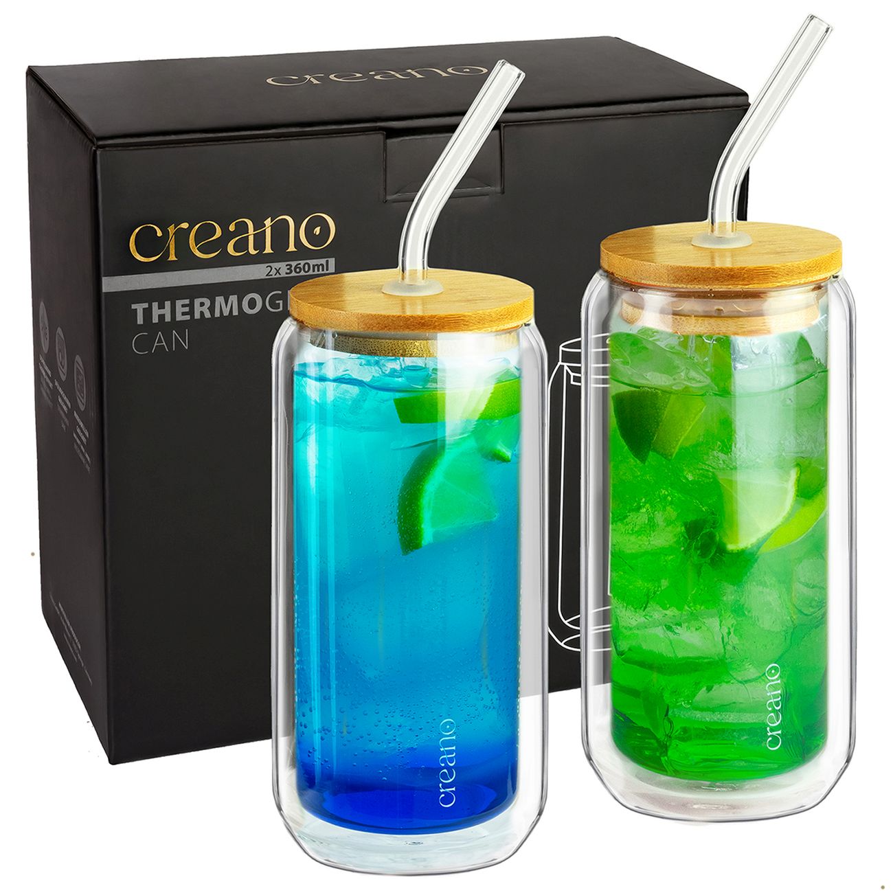 creano-thermo-trinkglas-360ml-mit-bambusdeckel-strohhalm image 2