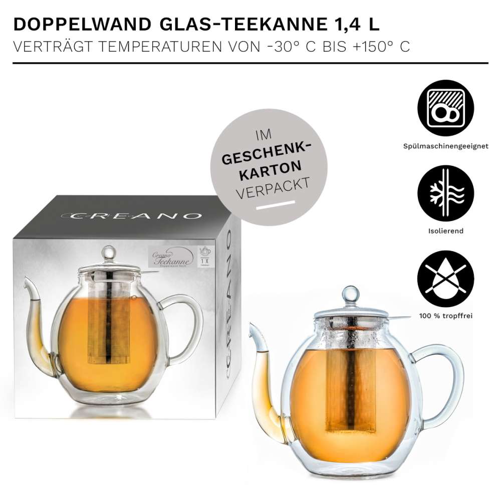 creano-thermo-teekanne-glas-1-4l-doppelwandig-mit-filter image 5