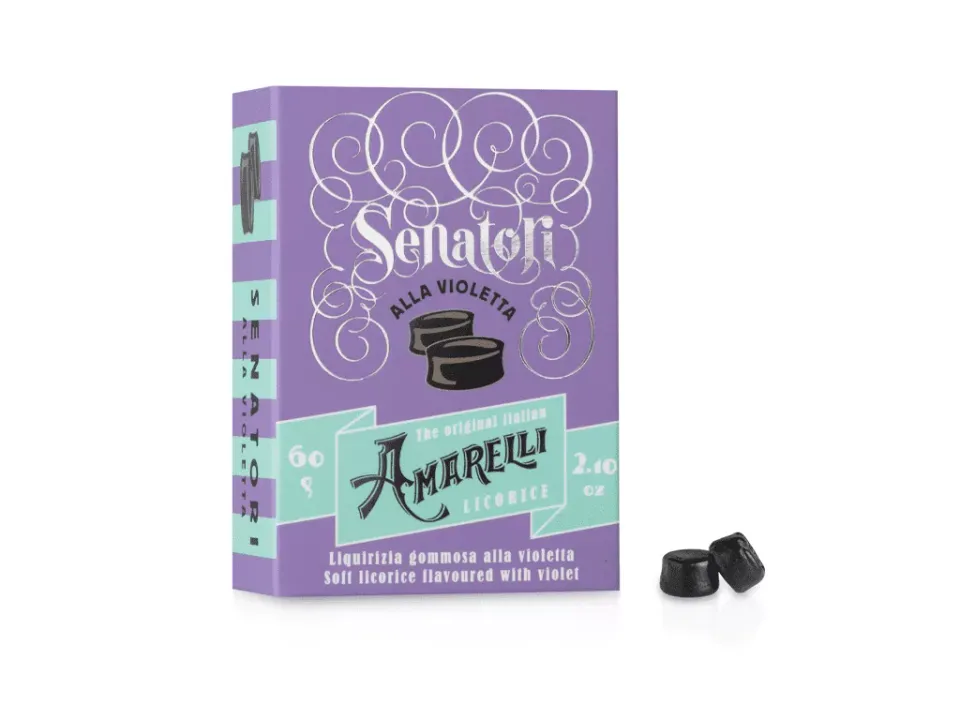 amarelli-senatori-lakritz-weich-veilchen-60g-gummi image 1
