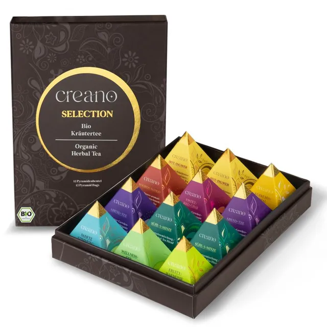 creano-bio-tee-kr-utertee-geschenkset-12er-pyramidenbeutel image 1