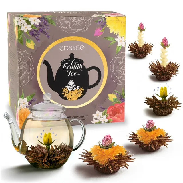 creano-erbl-htee-teeblumen-geschenkset-glaskanne-schwarztee image 1