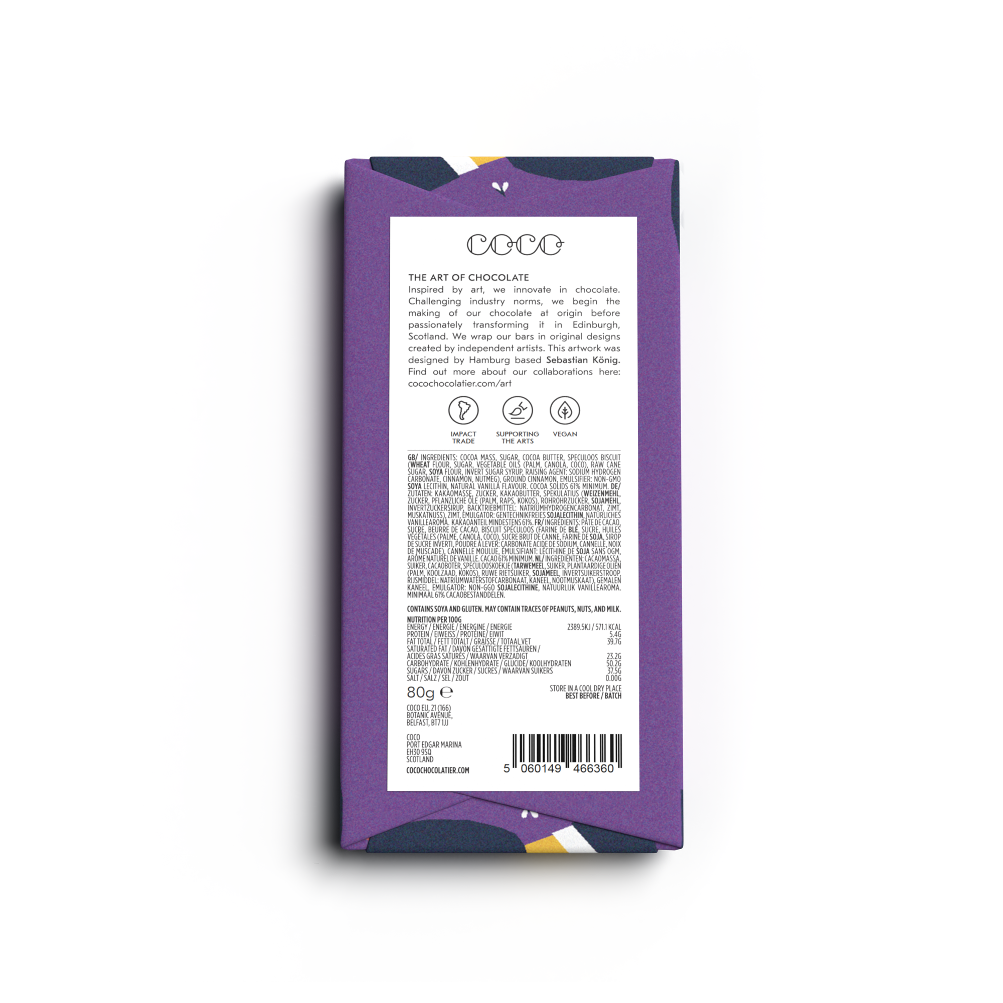 coco-chocolatier-cinnamon-roll-zartbitter-schokolade-80g-vegan image 4