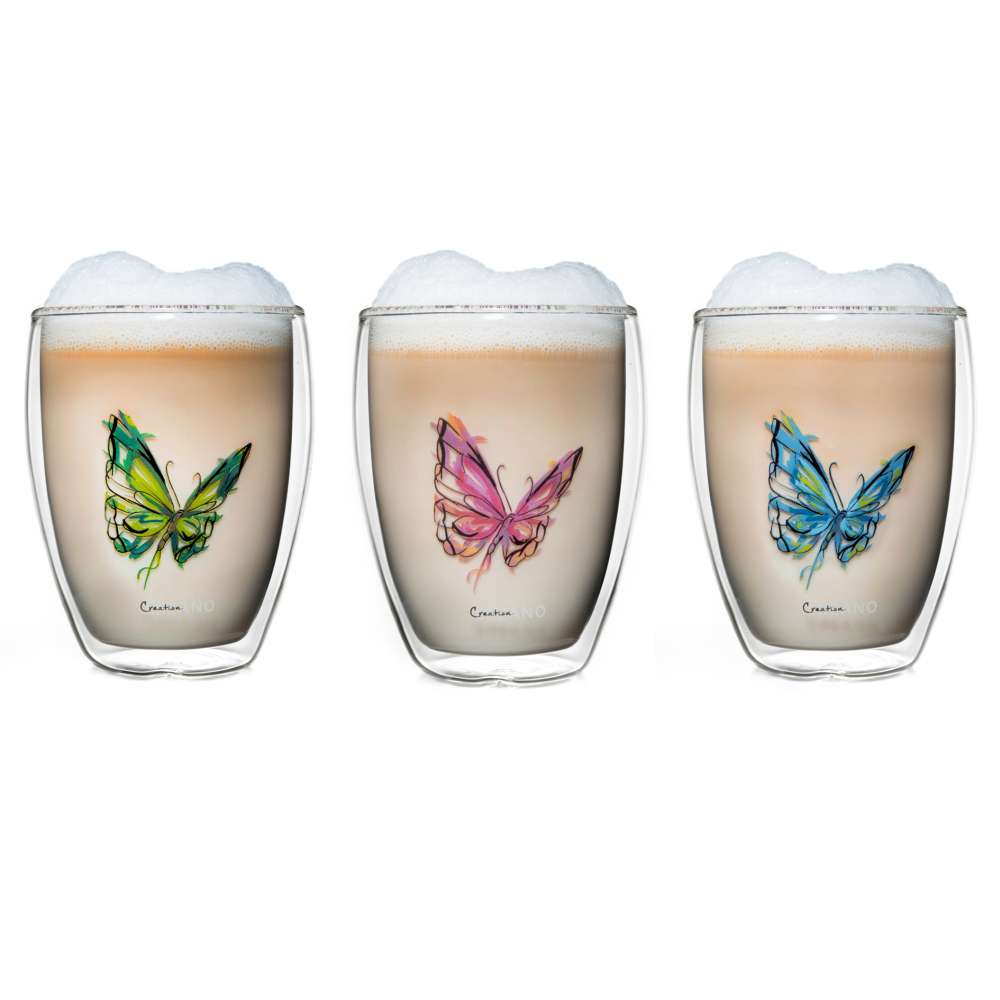 creano-colourfly-thermoglas-250ml-3er-set-schmetterling image 1