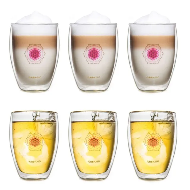 creano-blume-des-lebens-thermoglas-250ml-6er-set image 1