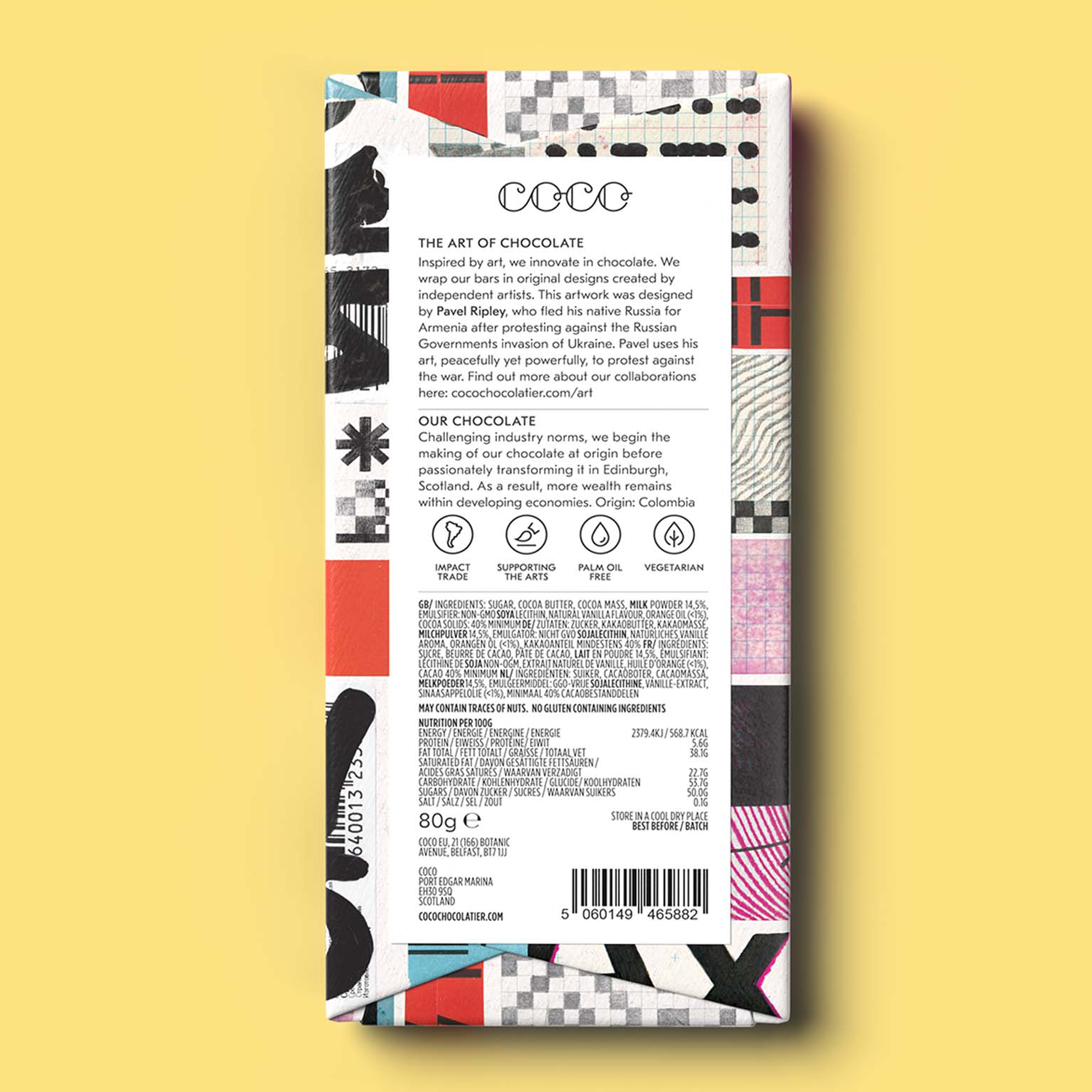 coco-chocolatier-chocolate-bars-orange-milk-schokolade-80g image 4