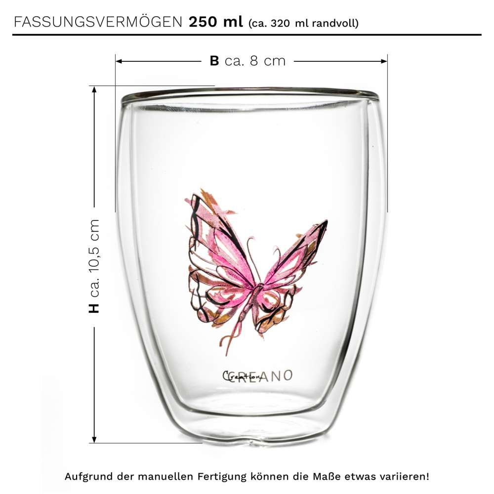 creano-colourfly-thermoglas-250ml-rot-schmetterling image 3
