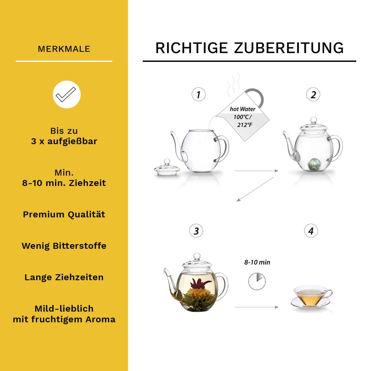 creano-schnabel-1-3l-glas-teekanne-set-mit-2-wei-tee-bl-ten image 6