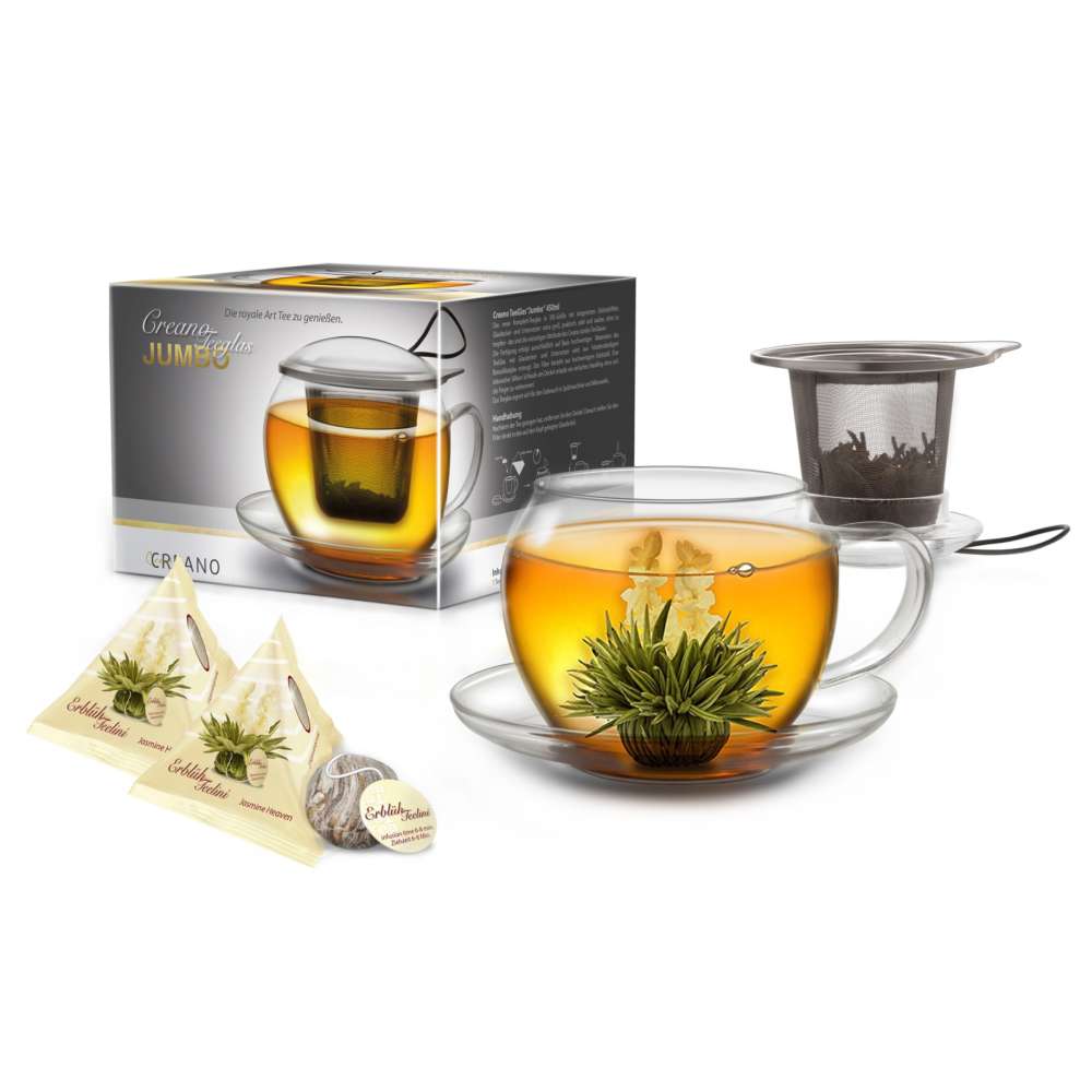 creano-jumbo-teeglas-450ml-set-mit-sieb-und-teelini image 1