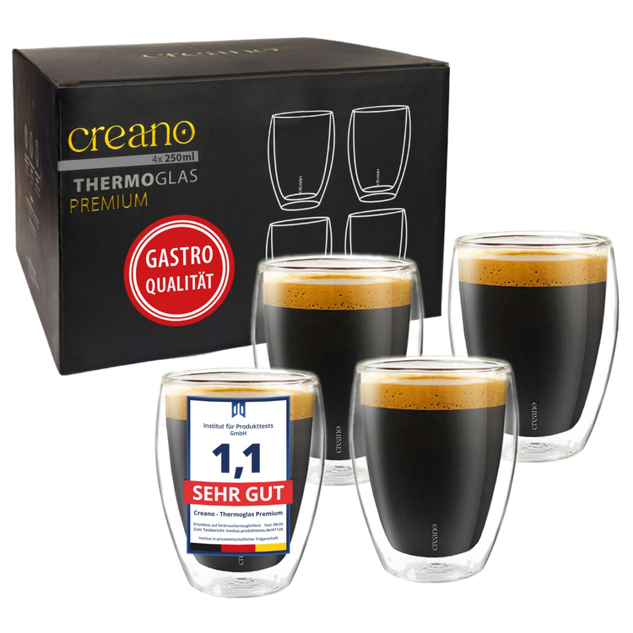 creano-gastro-doppelwandglas-250ml-2er-set-gastroseal image 2