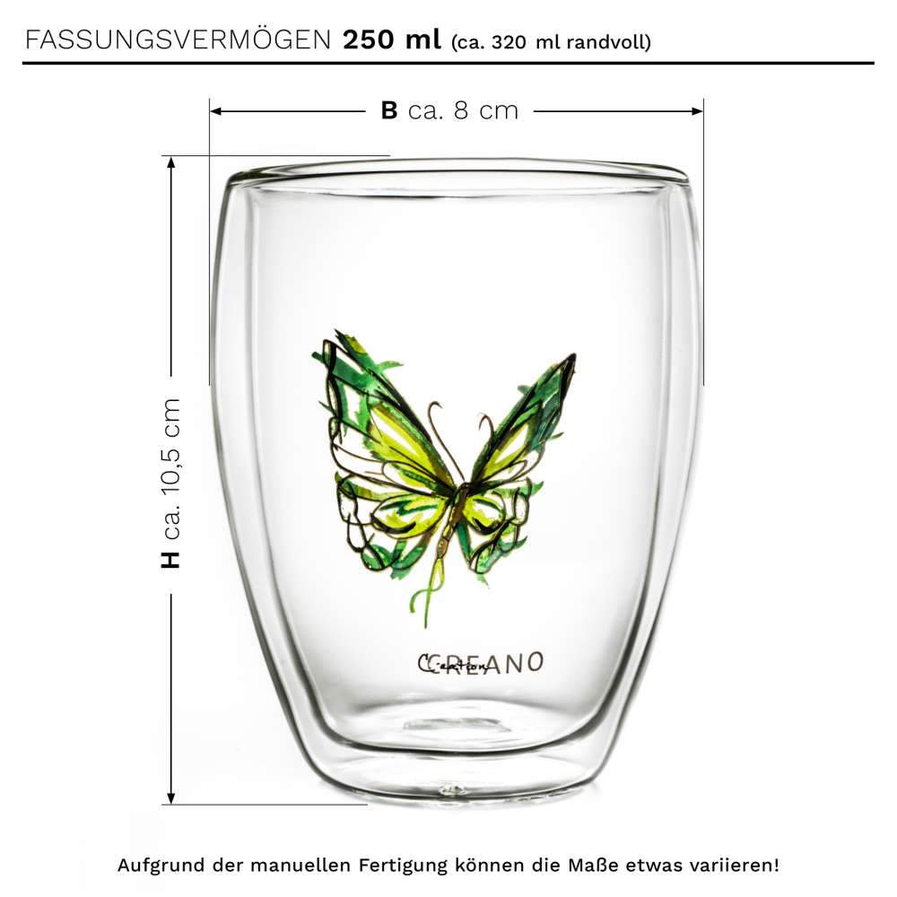 creano-colourfly-thermoglas-250ml-gr-n-schmetterling image 3