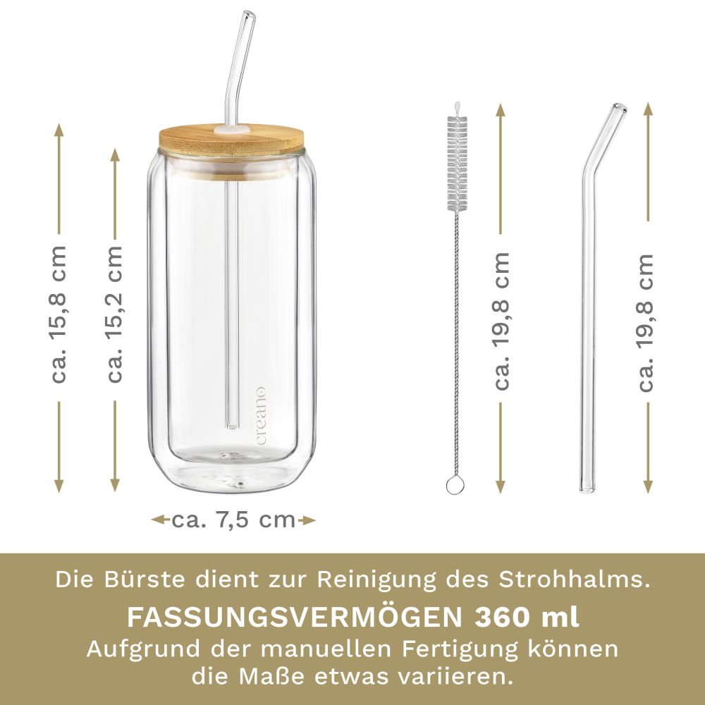 creano-thermo-trinkglas-360ml-mit-bambusdeckel-strohhalm image 5
