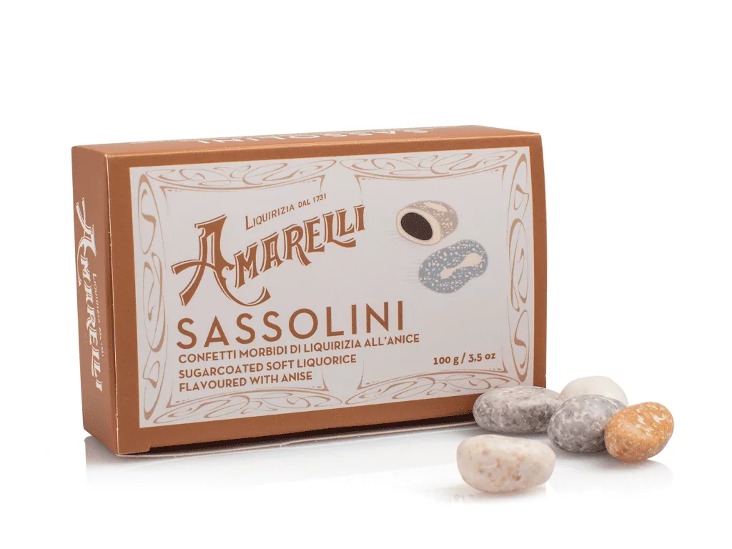 amarelli-sassolini-anis-lakritz-dragees-100-g image 1