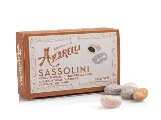 amarelli-liquirizia-confettata-sassolini-dragees-100g-anis image 1