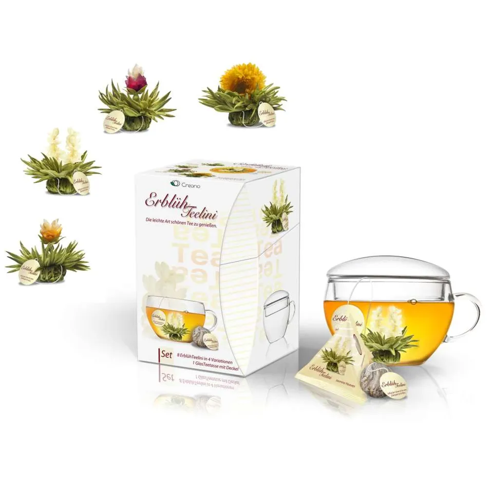 creano-erbl-hteelini-wei-tee-teeblumen-8er-set-mit-glas image 1