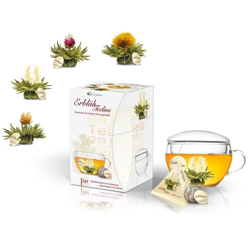 creano-erbl-hteelini-wei-tee-teeblumen-8er-set-mit-glas image 1